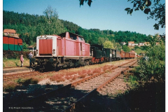 Defekter Kuckuck.Die 212 282-8 vom Bw Kaiserslautern musste den Sonderzug wegen eines defektes nach Neustadt bringen.Ohne Dampf.02.06.1997