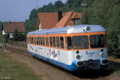 Geschafft ! Mittagspause im Bahnhöfel. 20.09.1991