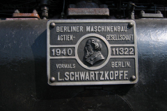 Typenschild von Dampflok 01 1066 der UEF (Slg. Marcus Zimmermann, Dahn).